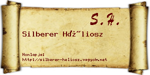 Silberer Héliosz névjegykártya